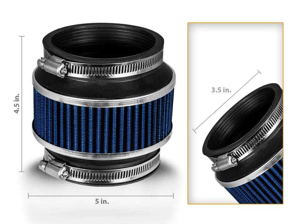 BLUE 3.5" Inches (89mm) Bypass Valve Filter BY35B