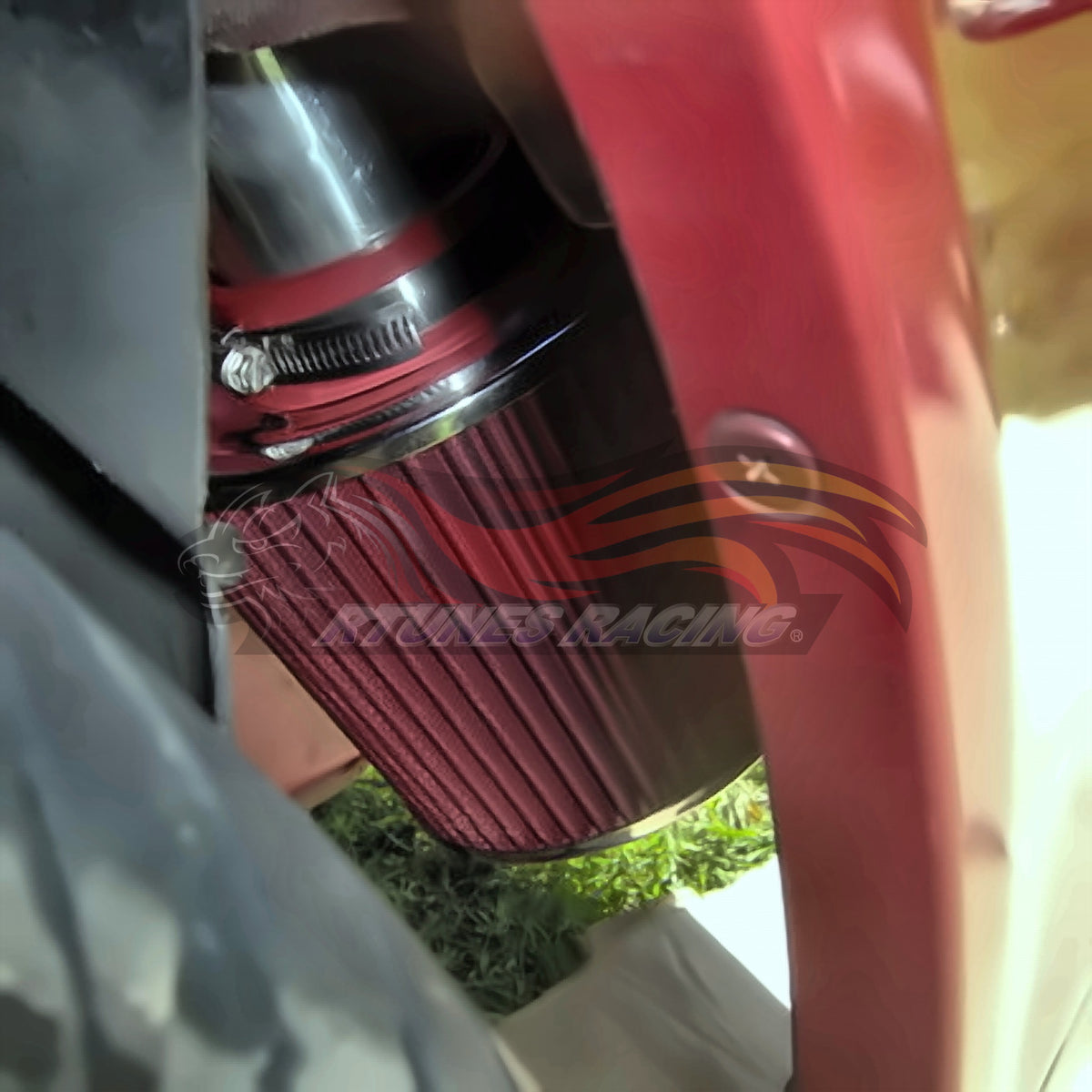 Rtunes Racing CI-AC-01 cold air intake installed in engine bay