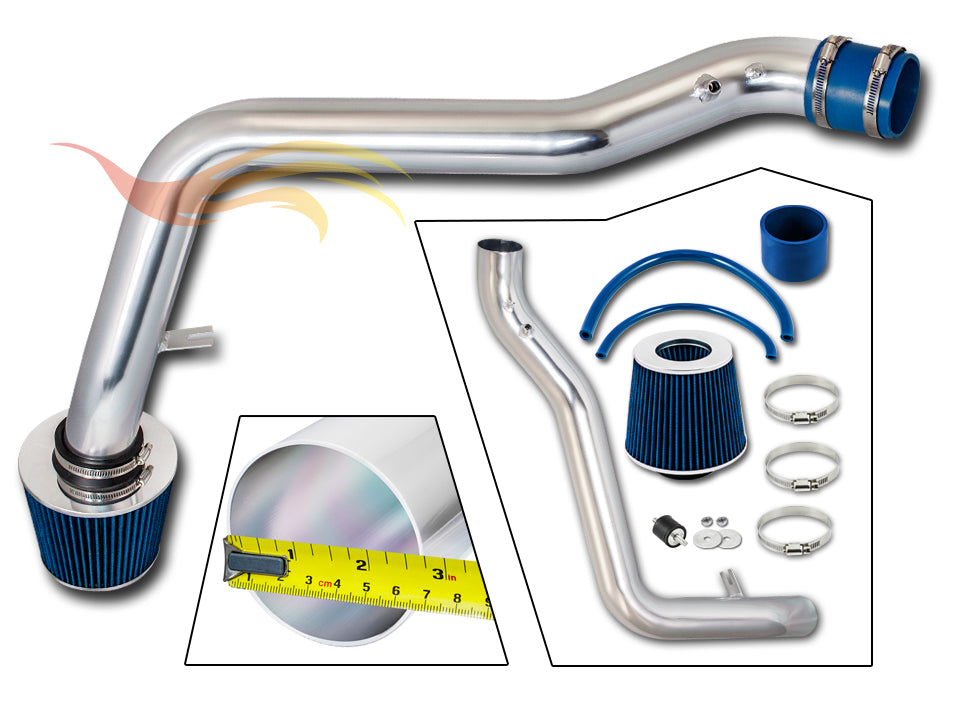 Parts included in the blue CI-AC-01 cold air intake kit for 1990-1993 Acura Integra 1.7L/1.8L I4 – Rtunes Racing