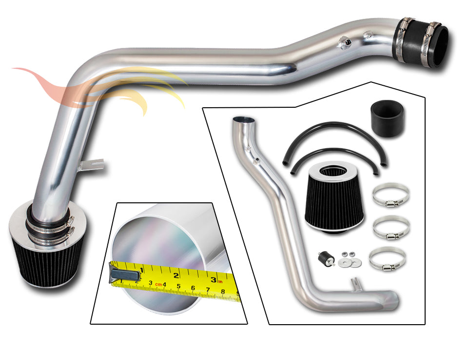 Parts included in the black CI-AC-01 cold air intake kit for 1990-1993 Acura Integra 1.7L/1.8L I4 – Rtunes Racing