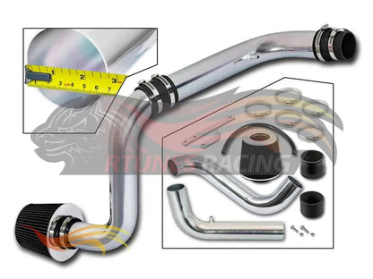 Black CI-AC-02 cold air intake kit with Rtunes Racing branding and included components