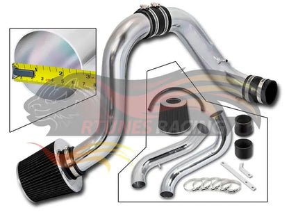 Black CI-AC-03 cold air intake kit with Rtunes Racing branding and included components