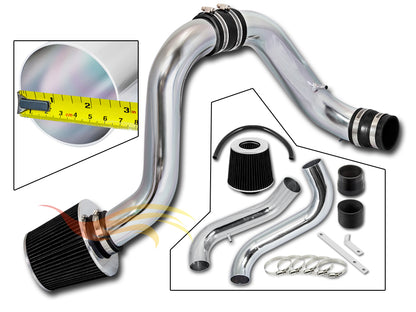 Parts included in the black CI-AC-03 cold air intake kit for 1994-2001 Acura Integra GSR/Type R – Rtunes Racing