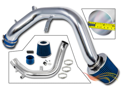 Parts included in the blue CI-AC-04 cold air intake kit for 2004-2008 Acura TSX 2.4 – Rtunes Racing
