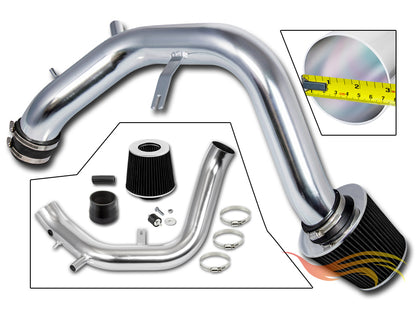 Parts included in the black CI-AC-04 cold air intake kit for 2004-2008 Acura TSX 2.4 – Rtunes Racing