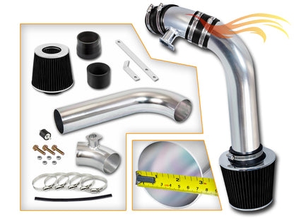Parts included in the black CI-BM-01 cold air intake kit for 1992-1998 BMW E36 3-Series I6 – Rtunes Racing