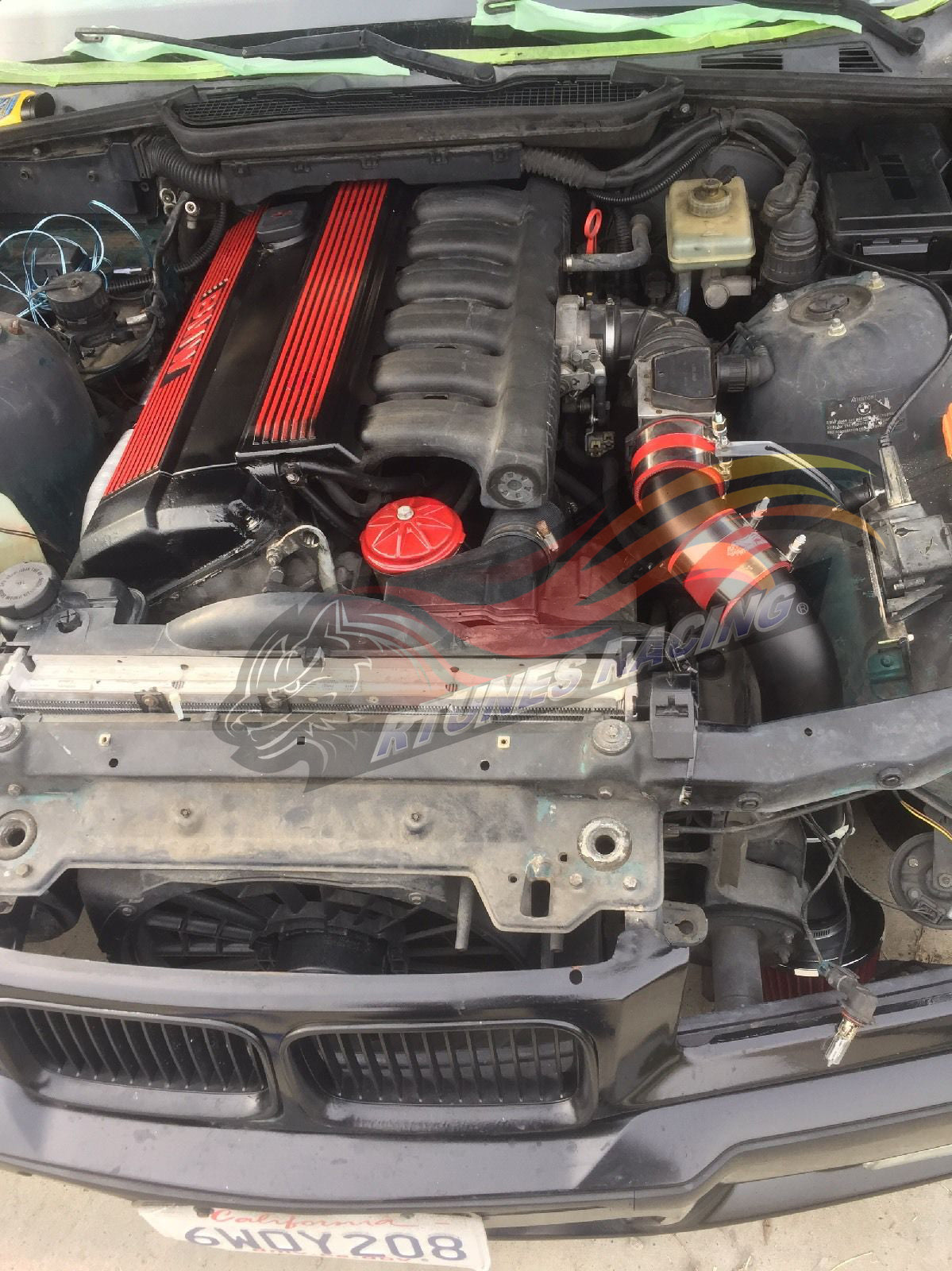 Cold Air Intake Kit For 1992-1998 BMW E36 3 Series 2.3L/2.5L I6 | Rtunes Racing | RCI-BM-01BK