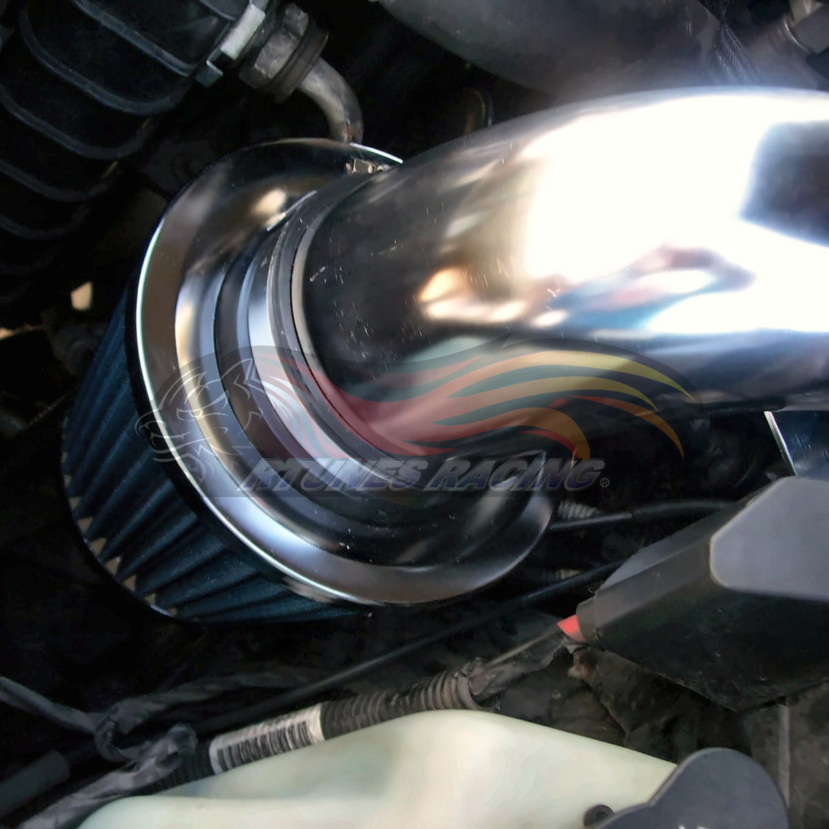 Rtunes Racing CI-CH-02 cold air intake installed in engine bay