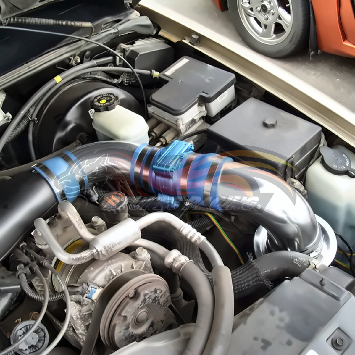 Rtunes Racing CI-CH-02 cold air intake installed in engine bay