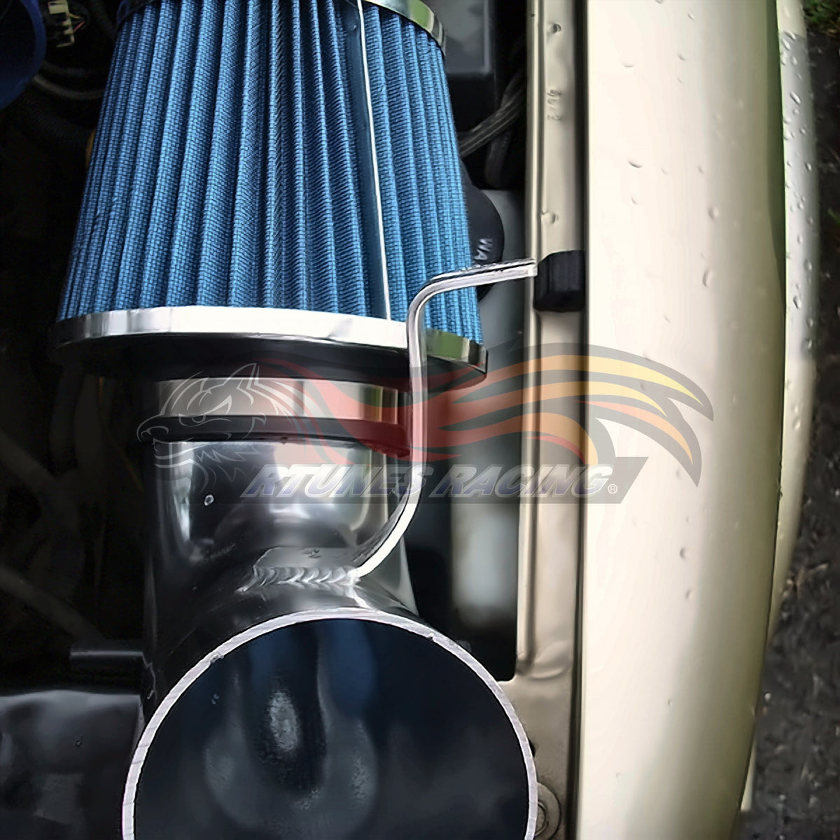Rtunes Racing CI-CH-02 cold air intake installed in engine bay