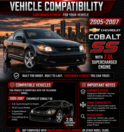 CI-CH-03 Cobalt SS 2.0L supercharged LSJ vehicle compatibility