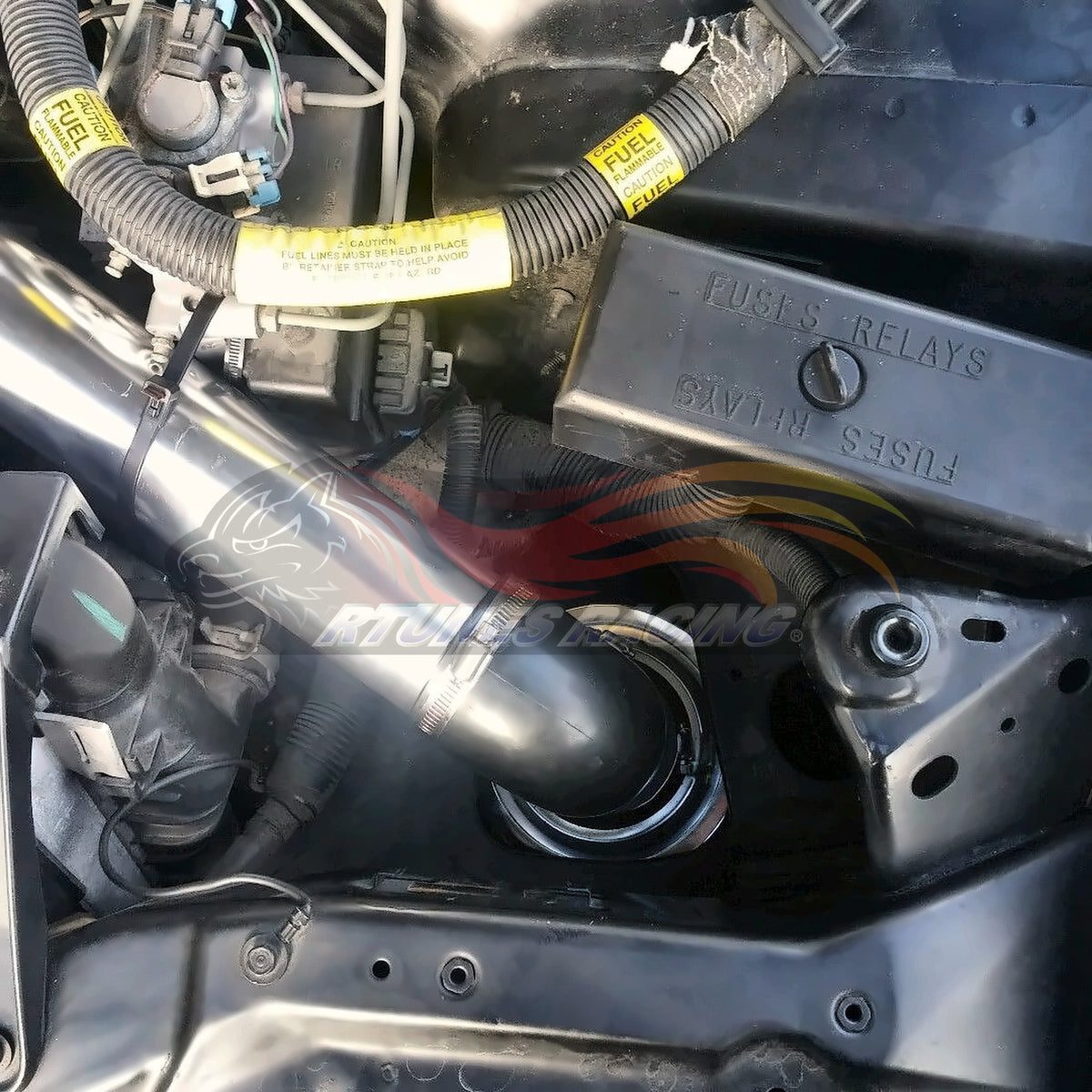 Rtunes Racing CI-CH-04 cold air intake installed in engine bay