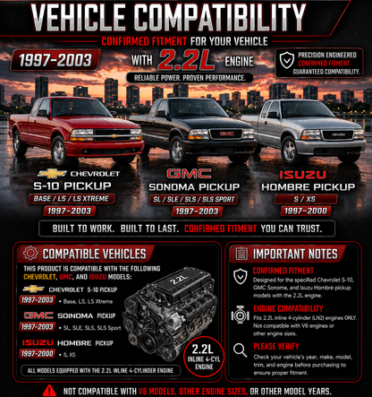 CI-CH-05 S10 Sonoma and Hombre 2.2L vehicle compatibility