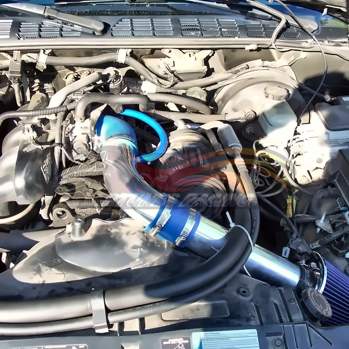 Rtunes Racing CI-CH-05 cold air intake installed in engine bay