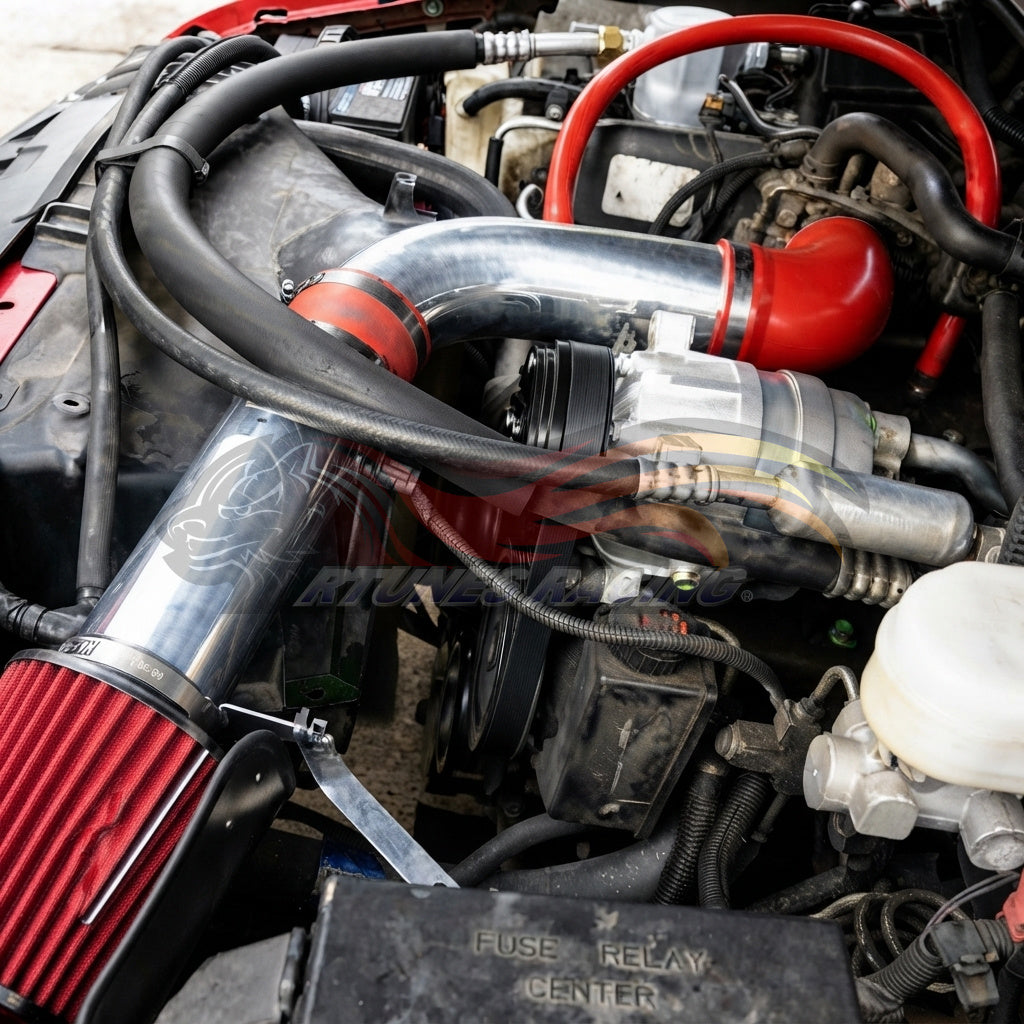 Rtunes Racing CI-CH-05 cold air intake installed in engine bay