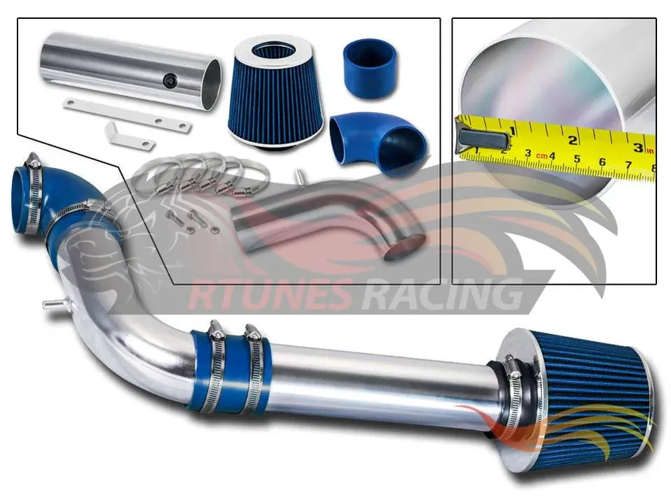 CI-CH-05 Blue polished cold air intake full kit
