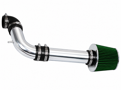 Cold air intake kit for 1997-2003 Chevy S10, GMC Sonoma 2.2L, green with polished pipe – Rtunes Racing CI-CH-05