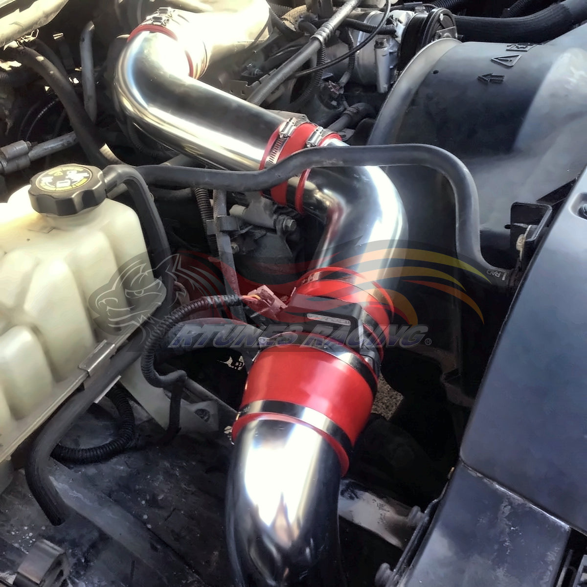 Rtunes Racing CI-CH-06 cold air intake installed in engine bay