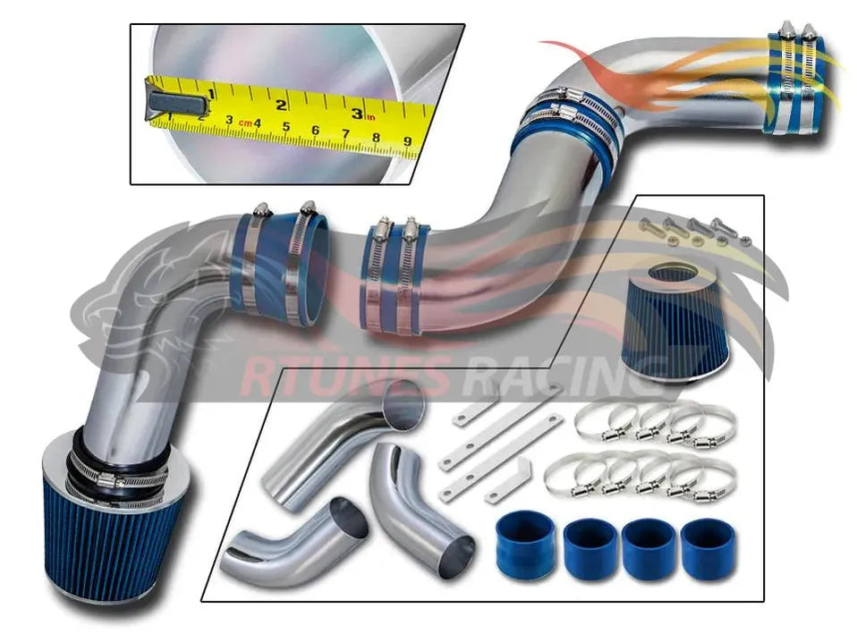 CI-CH-06 Blue polished cold air intake full kit