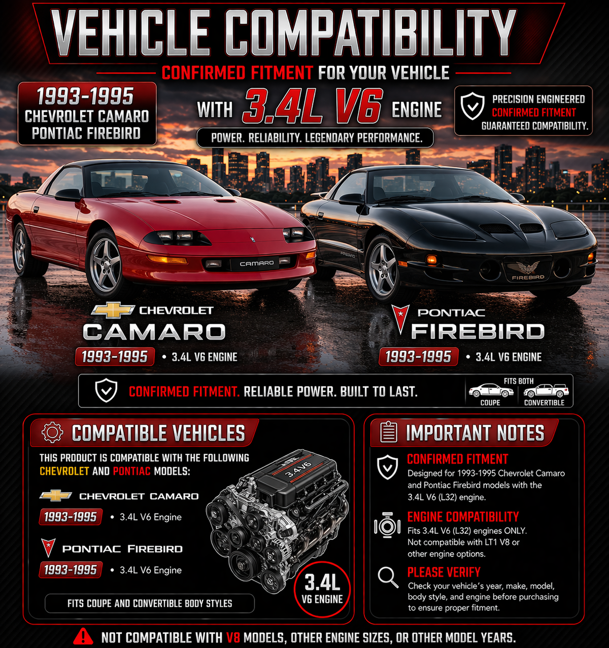 CI-CH-07 Camaro and Firebird 3.4L V6 vehicle compatibility