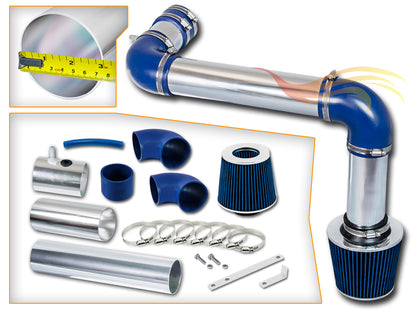 Parts included in the blue CI-CH-07 cold air intake kit for 1993-1995 Chevy Camaro/Firebird 3.4 V6 – Rtunes Racing