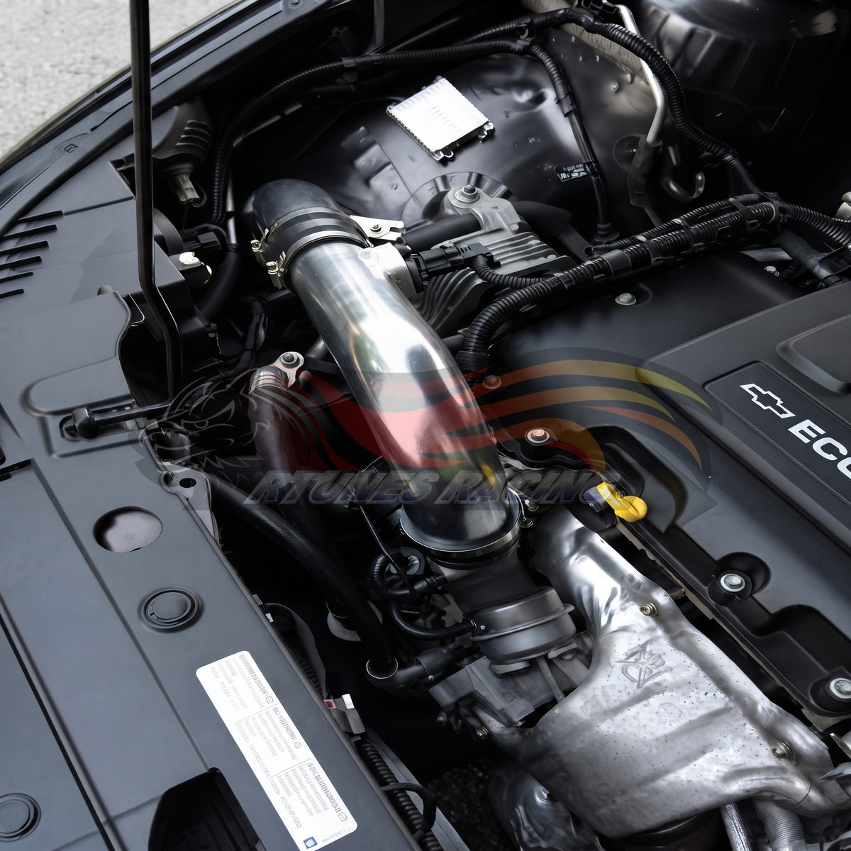 Rtunes Racing CI-CH-09 cold air intake installed in engine bay