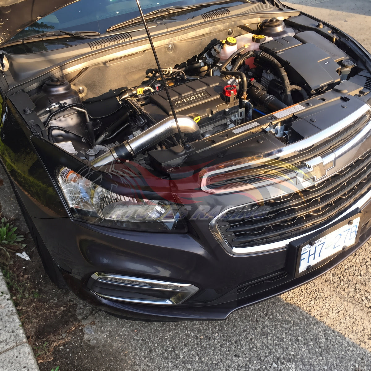 Rtunes Racing CI-CH-09 cold air intake installed in engine bay