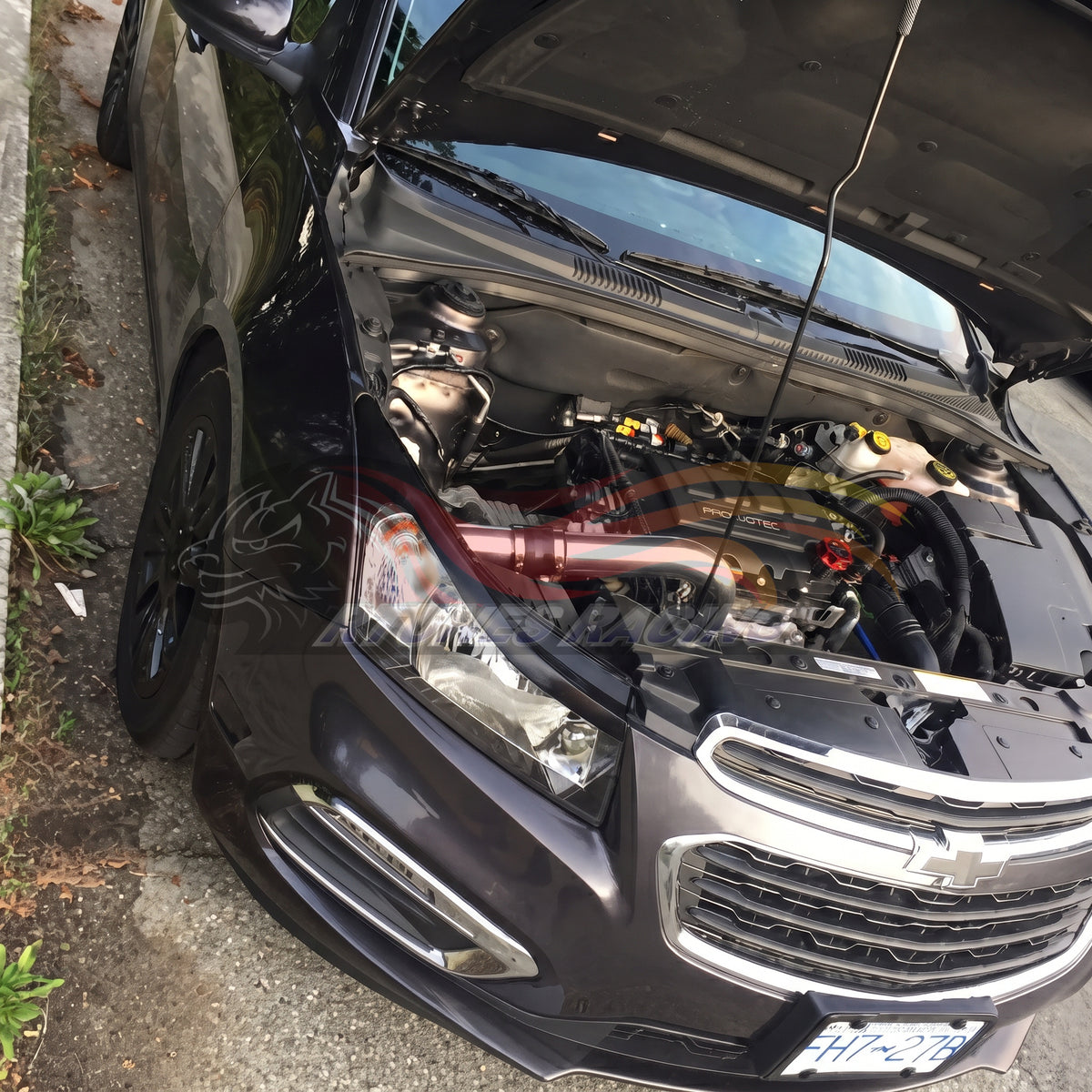 Rtunes Racing CI-CH-09 cold air intake installed in engine bay