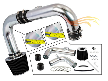 Parts included in the black CI-CH-09 cold air intake kit for 2011-2015 Chevy Cruze 1.4L Turbo – Rtunes Racing