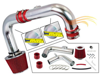 Parts included in the red CI-CH-09 cold air intake kit for 2011-2015 Chevy Cruze 1.4L Turbo – Rtunes Racing