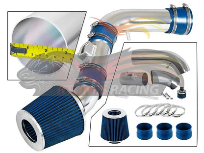 CI-CH-11 Blue polished cold air intake complete kit