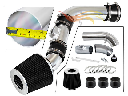 Parts included in the black CI-CH-11 cold air intake kit for 2007-2012 Chevy Canyon/Colorado/H3/H3T 3.7 – Rtunes Racing
