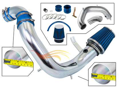 Parts included in the blue CI-DG-04 cold air intake kit for 2003-2005 Dodge Neon Srt-4 2.4L – Rtunes Racing