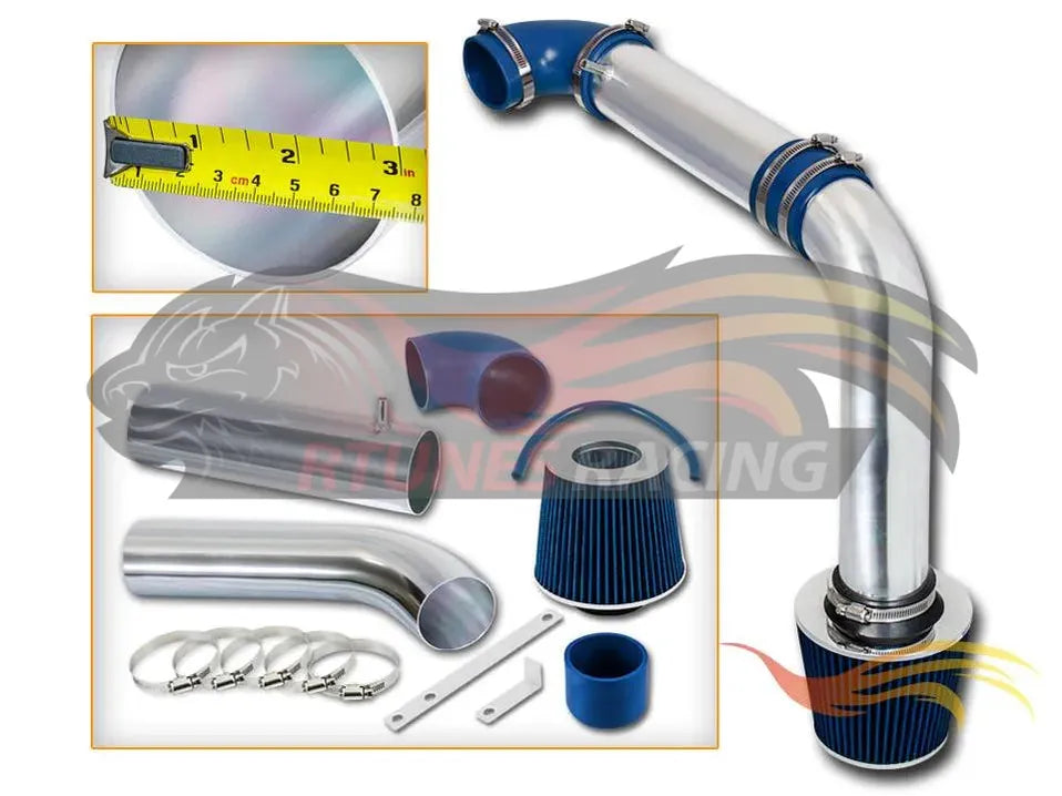 CI-DG-05 Blue polished cold air intake complete kit