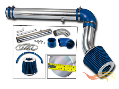Parts included in the blue CI-DG-11 cold air intake kit for 2005-2010 Dodge Magnum/Charger/300 2.7L ONLY – Rtunes Racing