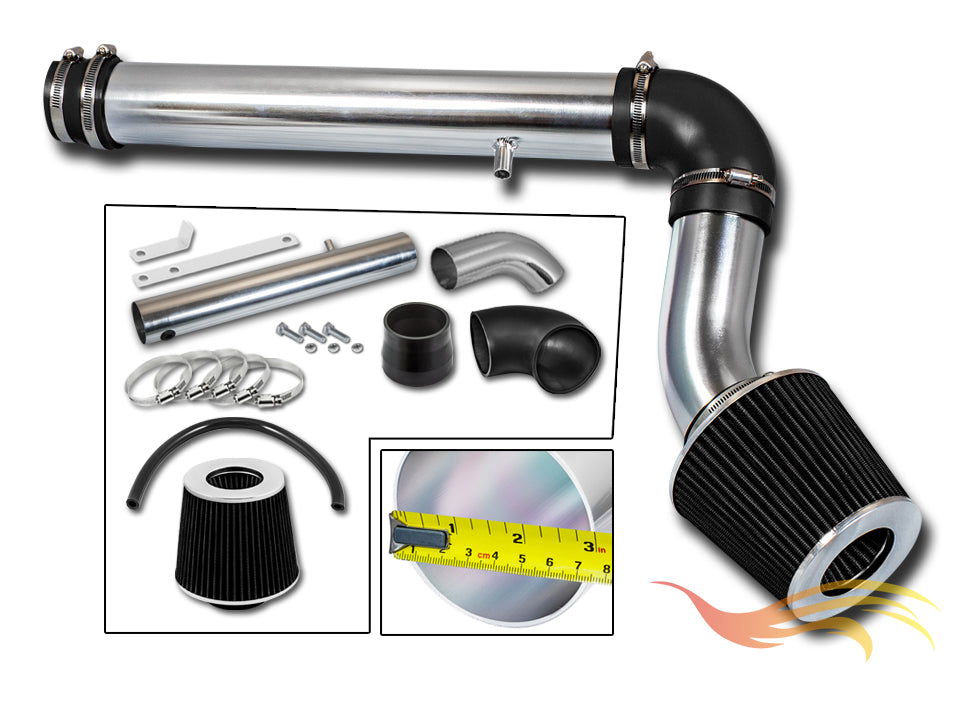Parts included in the black CI-DG-11 cold air intake kit for 2005-2010 Dodge Magnum/Charger/300 2.7L ONLY – Rtunes Racing