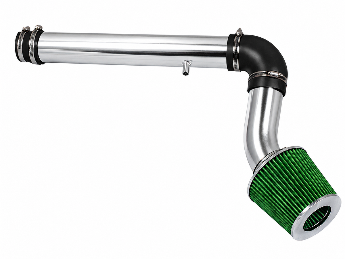 Cold air intake kit for 2005-2010 Dodge Magnum, Charger, Chrysler 300 2.7L V6, green with polished pipe – Rtunes Racing CI-DG-11