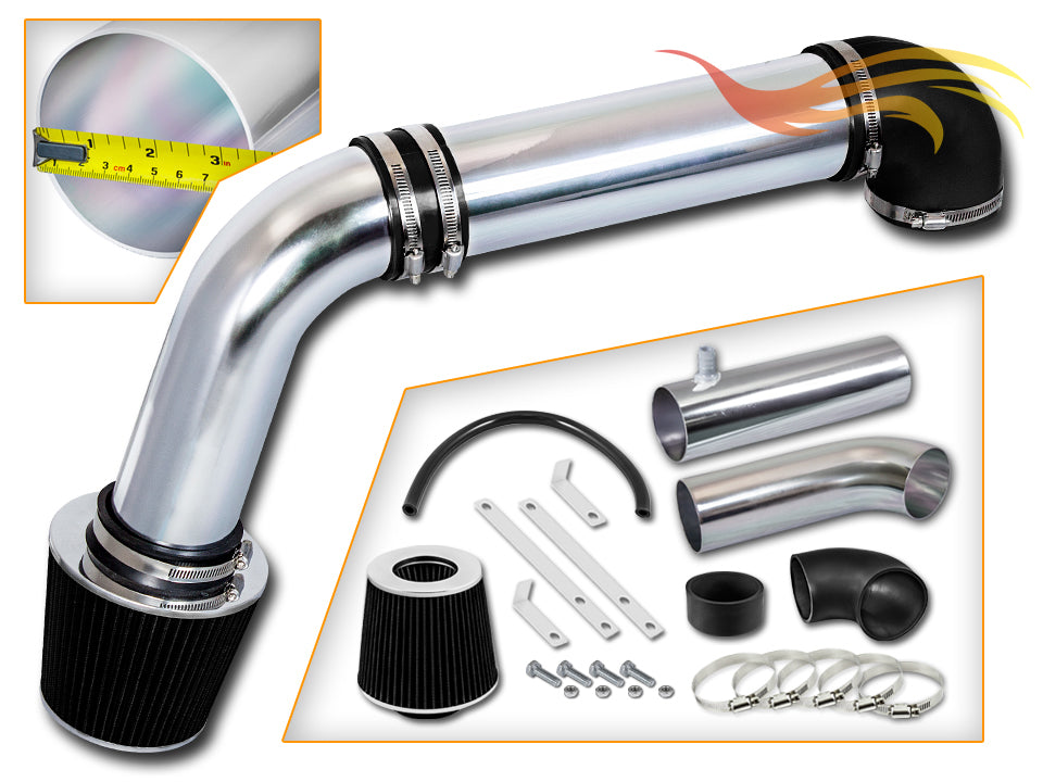 Parts included in the black CI-DG-13 cold air intake kit for 2009-2015 Ram 1500/2500/3500 5.7L V8 HEMI – Rtunes Racing
