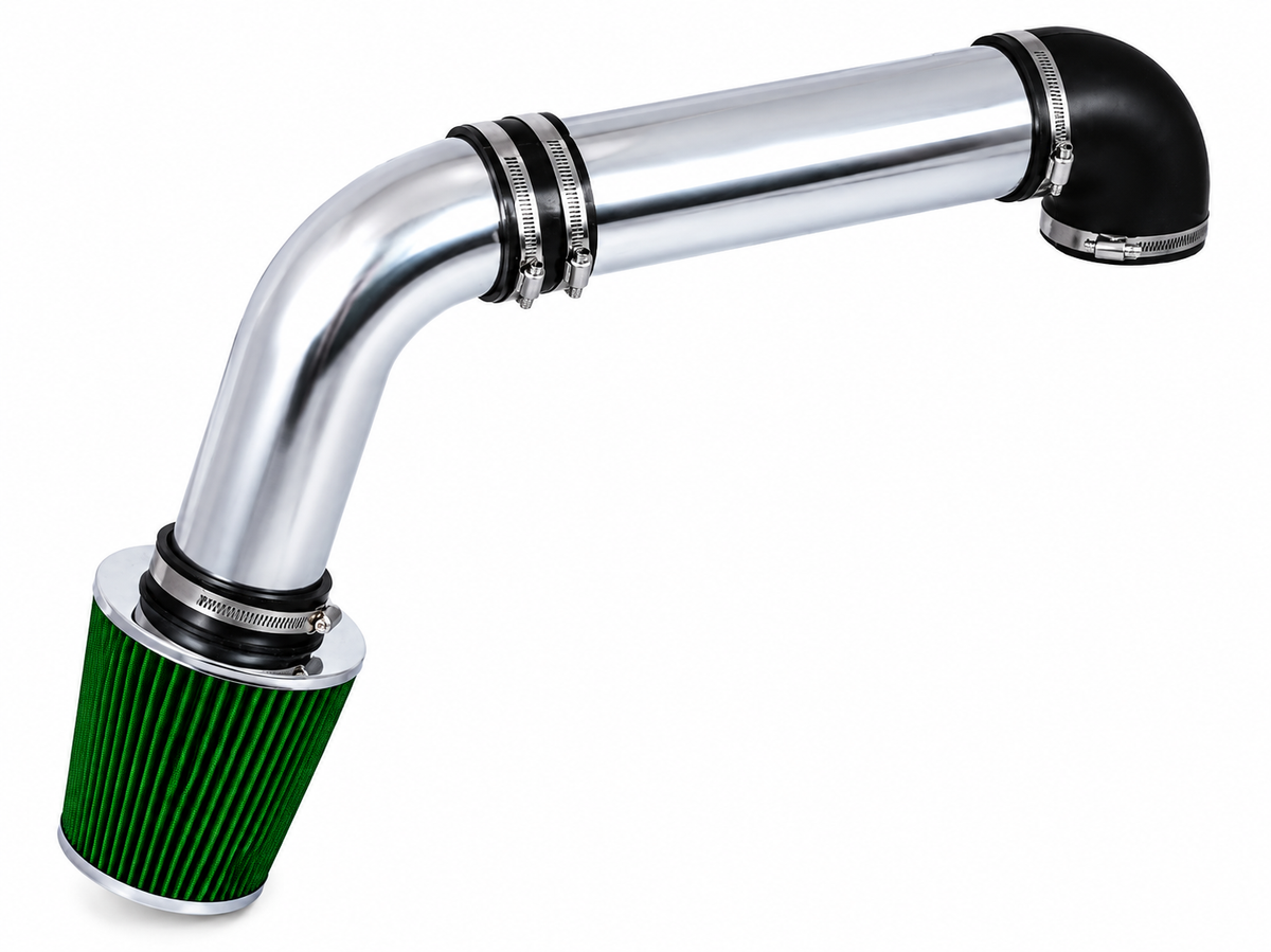 Cold air intake kit for 2009-2015 Dodge Ram 1500/2500/3500 5.7L Hemi, green with polished pipe – Rtunes Racing CI-DG-13