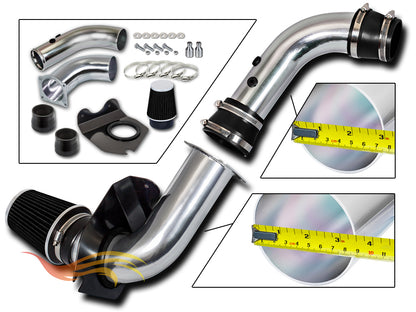 Parts included in the black CI-FD-03 cold air intake kit for 1994-1998 Ford Mustang 3.8L V6 – Rtunes Racing