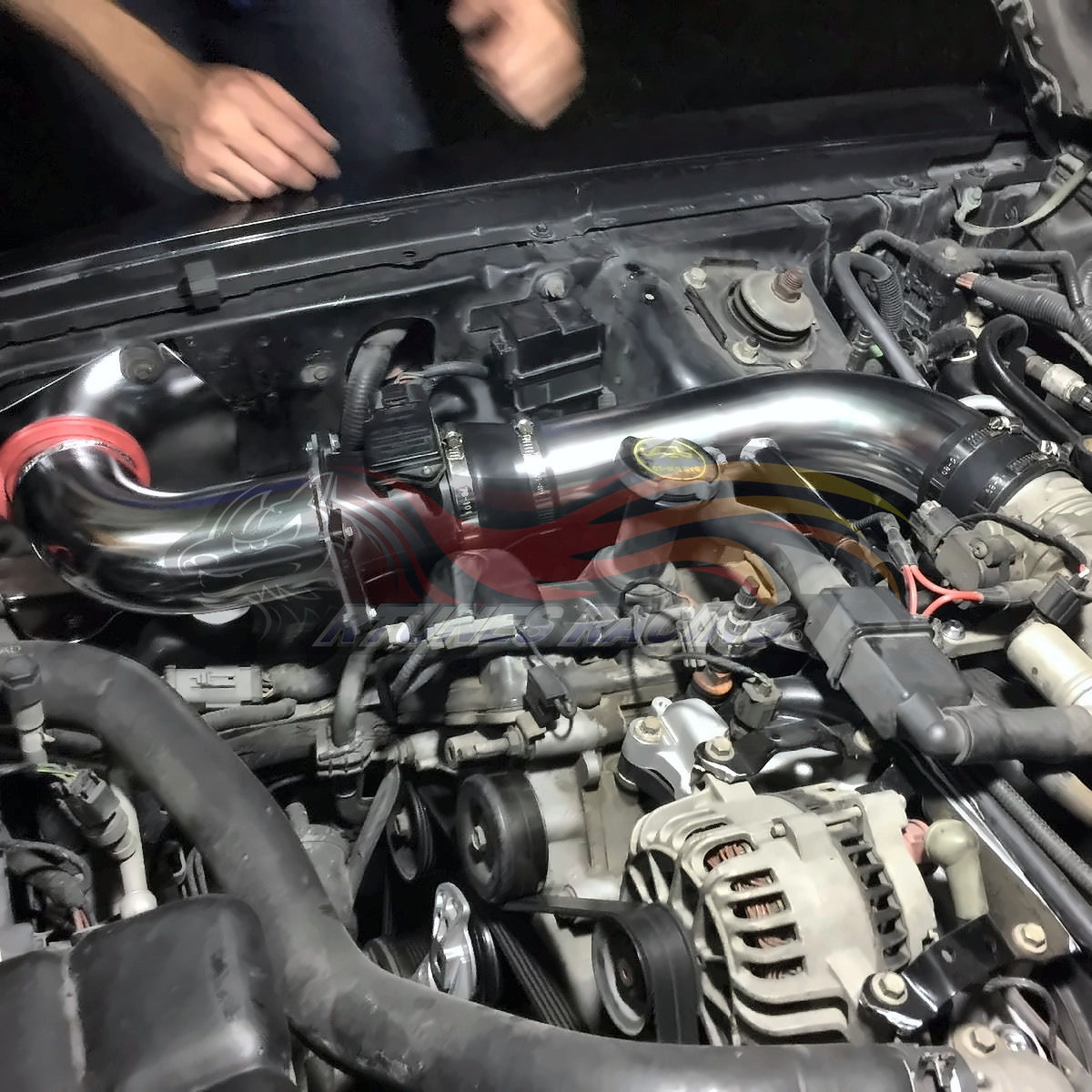 Rtunes Racing CI-FD-05 cold air intake installed in engine bay