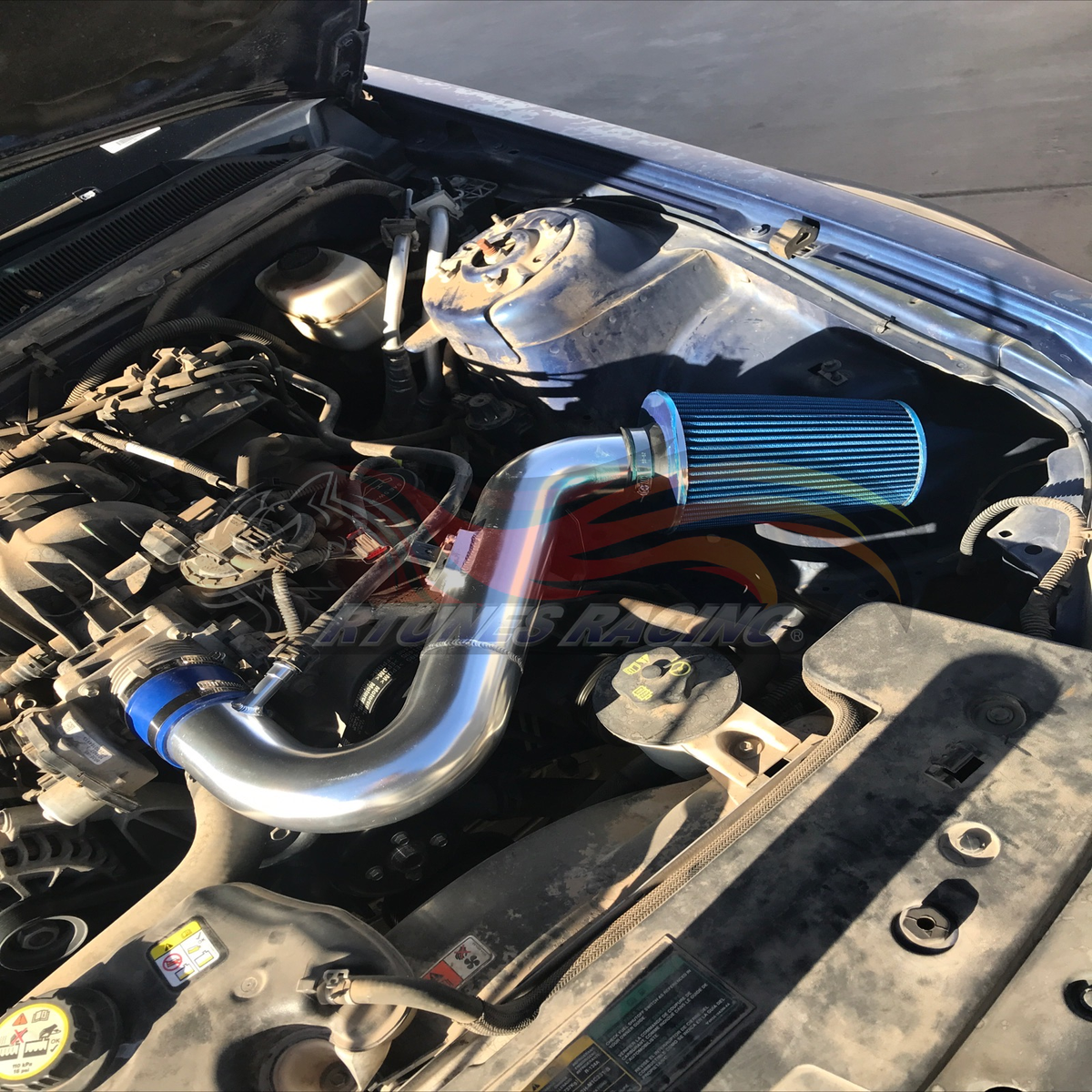 Rtunes Racing CI-FD-08 cold air intake installed in engine bay