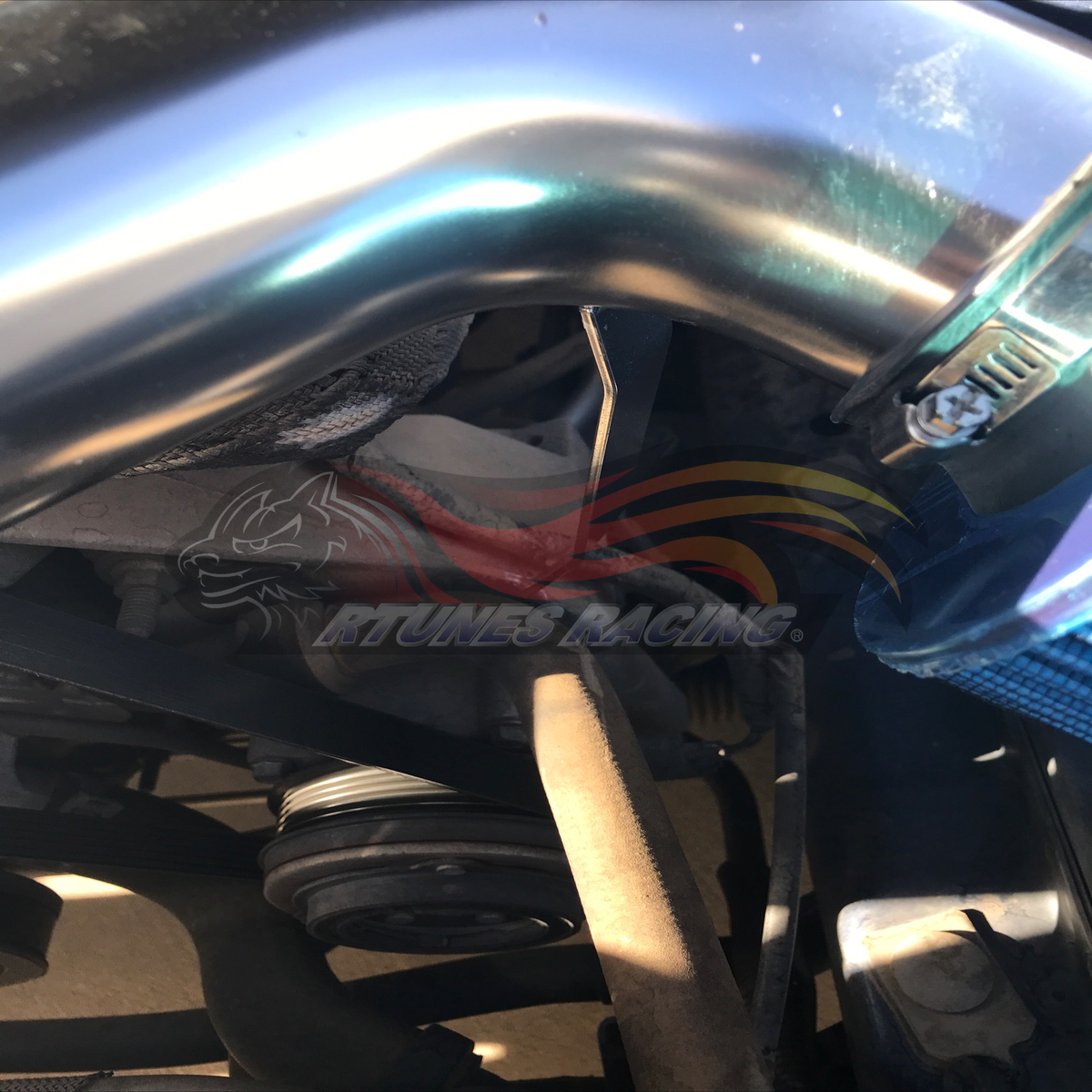 Rtunes Racing CI-FD-08 cold air intake installed in engine bay