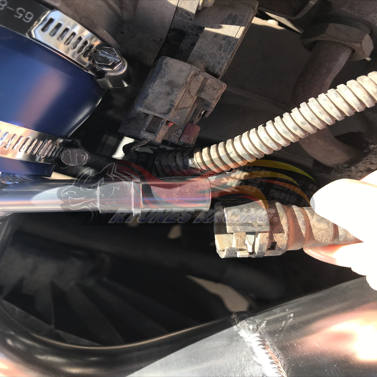 Rtunes Racing CI-FD-08 cold air intake installed in engine bay