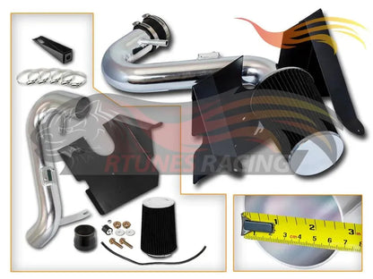 Black cold air intake kit for 2005-2009 Ford Mustang 4.0L V6 with included components