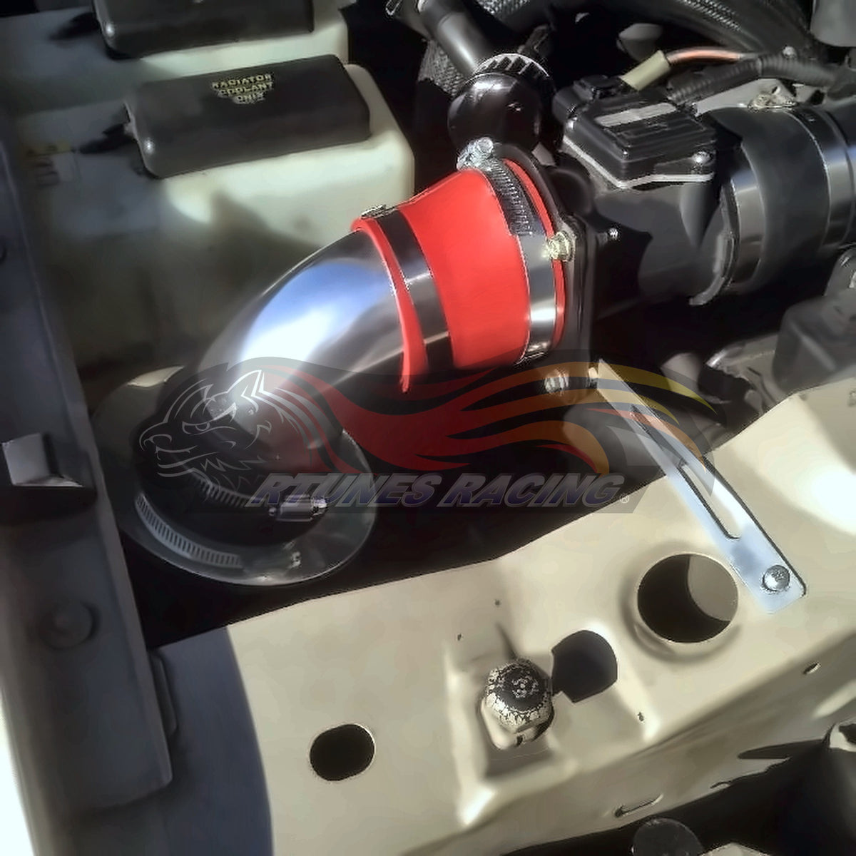 Rtunes Racing CI-FD-11 cold air intake installed in engine bay