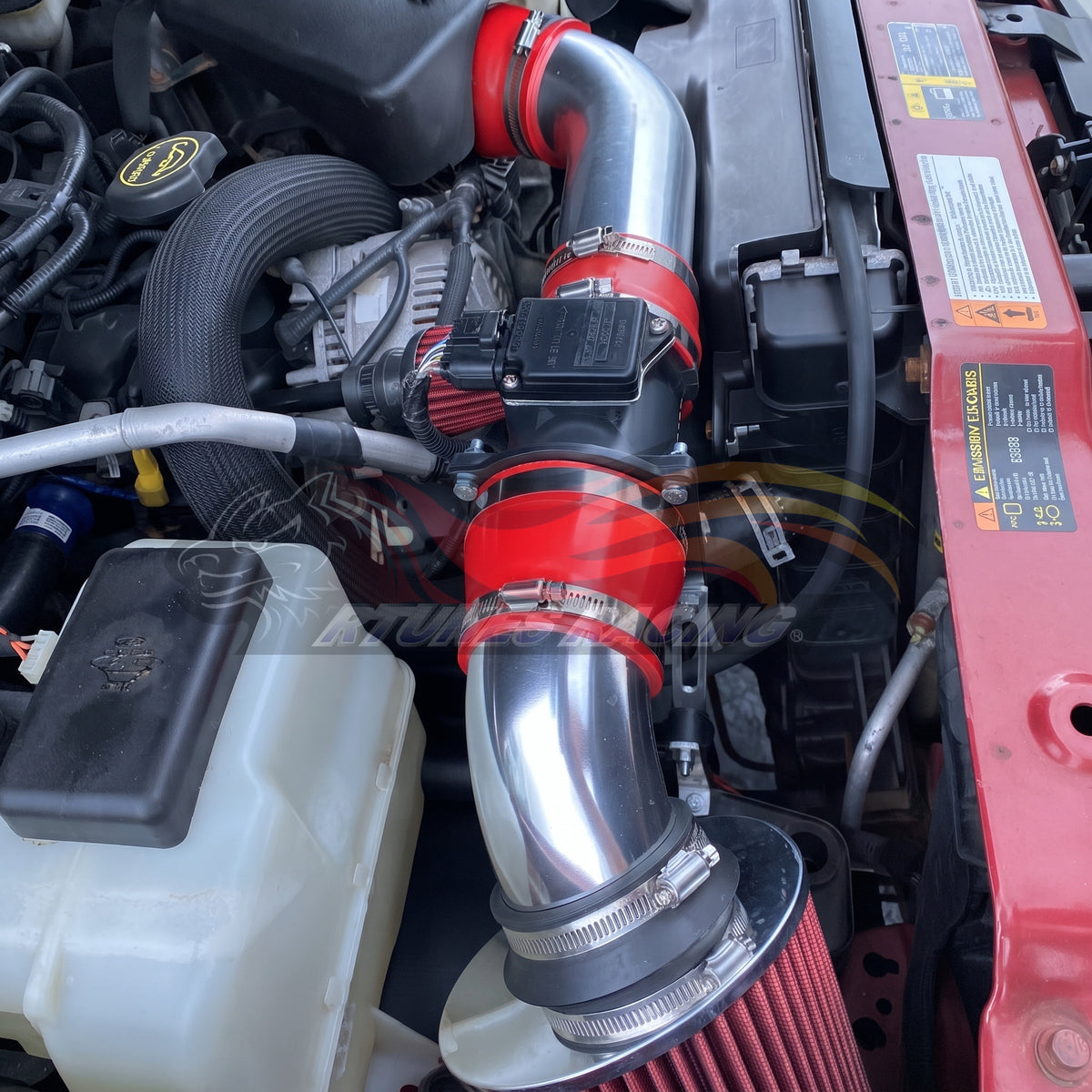 Rtunes Racing CI-FD-11 cold air intake installed in engine bay
