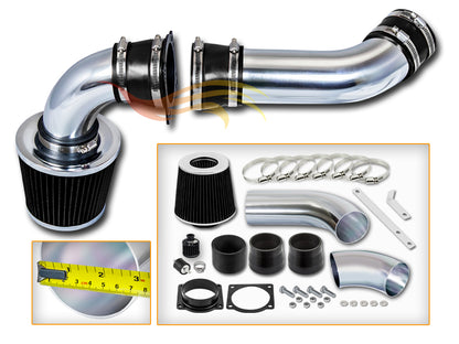 Parts included in the black CI-FD-11 cold air intake kit for 2001-2004 Ford Explorer/Sport Trac/Ranger/B4000 4.0L – Rtunes Racing
