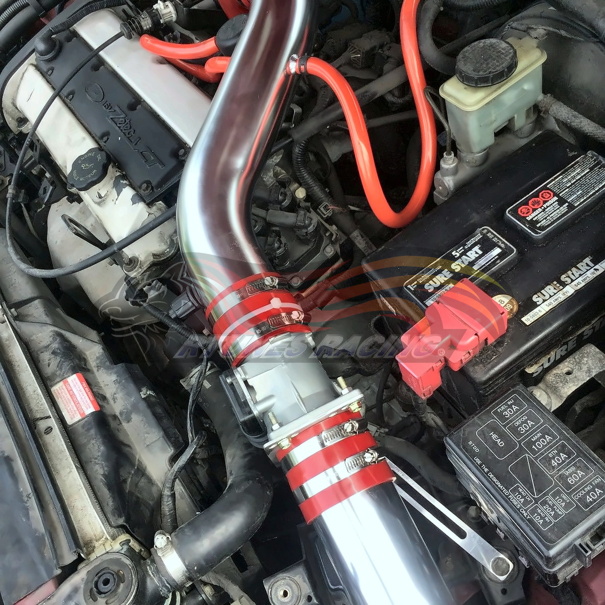 Rtunes Racing CI-FD-12 cold air intake installed in engine bay