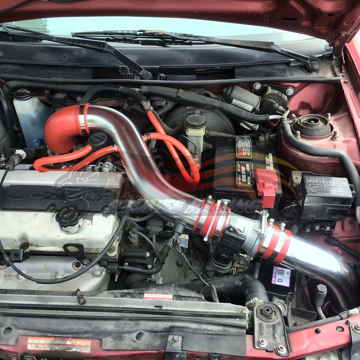 Rtunes Racing CI-FD-12 cold air intake installed in engine bay